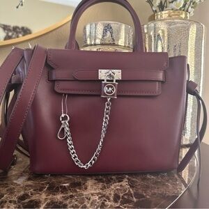 New Michael kors Hamilton Legacy Small Leather Belted Satchel bag